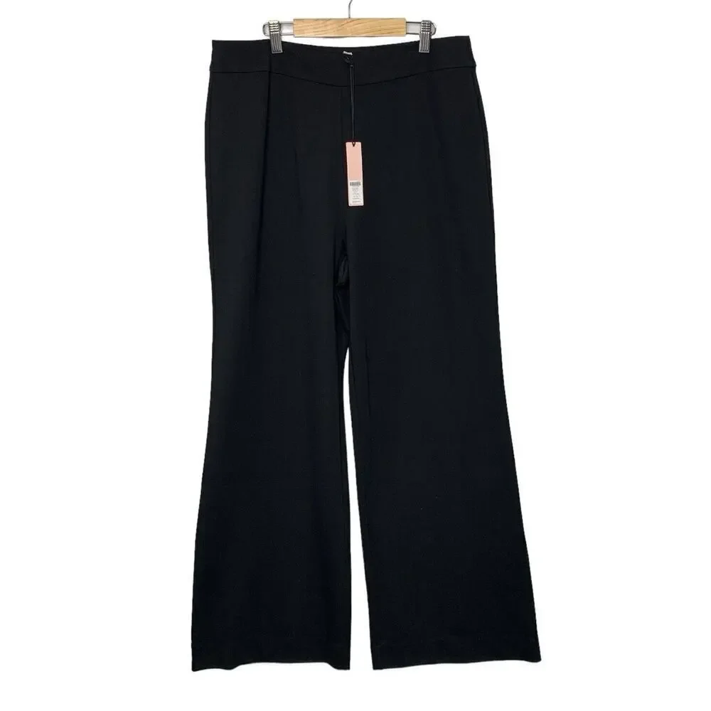 Chico Black Label Flare Pull-On Pants Womens Size Large SHORT Black NWT $139 - Picture 1 of 11